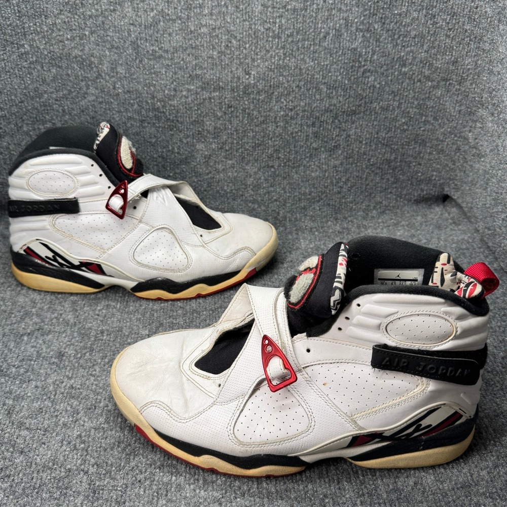 Jordan Air Jordan 8 Retro Mens 10.5 White Red Black Basketball Shoes 305381-104